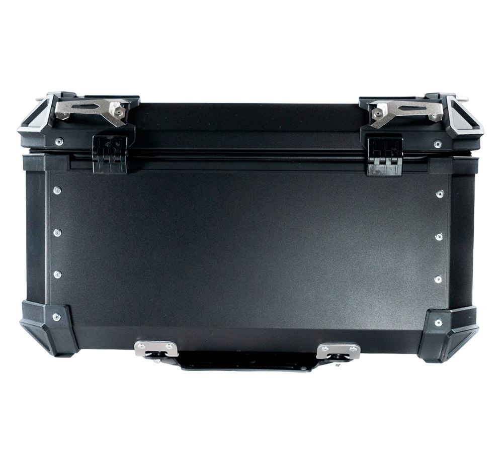 Baúl en aluminio, color negro con placa específica incluida Baúl GPR TECH compatible con  Aprilia Tuareg 660 2021/2024 e5
