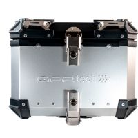Baúl en aluminio color plata con placa específica incluida Baúl GPR TECH compatible con  Kawasaki Gtr 1400 2017/2018