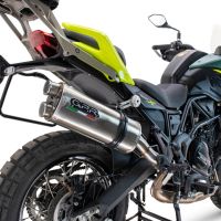 Escape compatible con Benelli Trk 702 2023-2024, Dual Inox, Escape legal, homologado, silenciador con db killer desmontable y tubo de conexión específico 