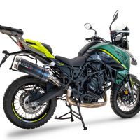 Escape compatible con Benelli Trk 702 X 2023-2024, Dual Poppy, Escape legal, homologado, silenciador con db killer desmontable y tubo de conexión específico 