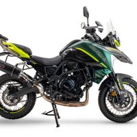 Escape compatible con Benelli Trk 702 2023-2024, Furore Evo4 Nero, Escape legal, homologado, silenciador con db killer desmontable y tubo de conexión específico 