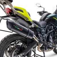 Escape compatible con Benelli Trk 702 2023-2024, Furore Evo4 Nero, Escape legal, homologado, silenciador con db killer desmontable y tubo de conexión específico 
