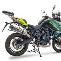 Escape compatible con Benelli Trk 702 X 2023-2024, GP Evo4 Titanium, Escape legal, homologado, silenciador con db killer desmontable y tubo de conexión específico 