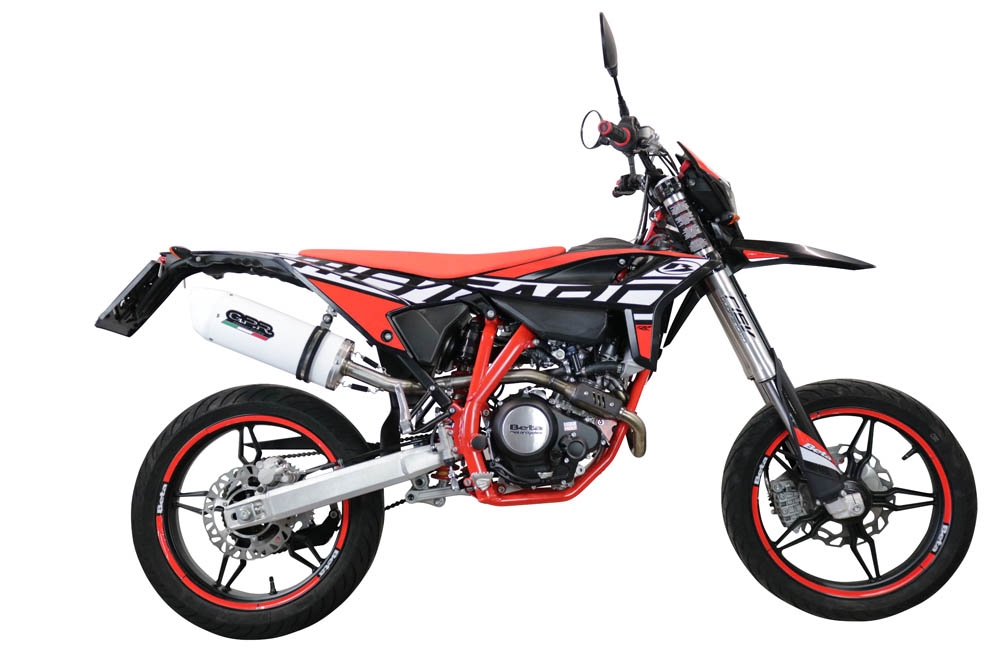 Escape compatible con Beta RR 125 4T Motard 2021-2024, Albus Evo4, Escape homologado, legal, con db killer extraíble, tubo de conexión y catalizador 