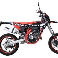 Escape compatible con Beta RR 125 4T Motard 2021-2024, Albus Evo4, Escape homologado, legal, con db killer extraíble, tubo de conexión y catalizador 