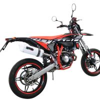 Escape compatible con Beta RR 125 4T Motard 2021-2024, Albus Evo4, Escape homologado, legal, con db killer extraíble, tubo de conexión y catalizador 