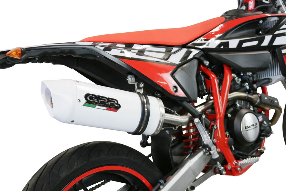 Escape compatible con Beta RR 125 4T Motard 2021-2024, Albus Evo4, Escape homologado, legal, con db killer extraíble, tubo de conexión y catalizador 