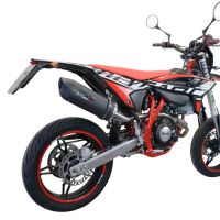 Escape compatible con Beta RR 125 4T Enduro 2021-2024, Furore Evo4 Nero, Escape homologado, legal, con db killer extraíble, tubo de conexión y catalizador 