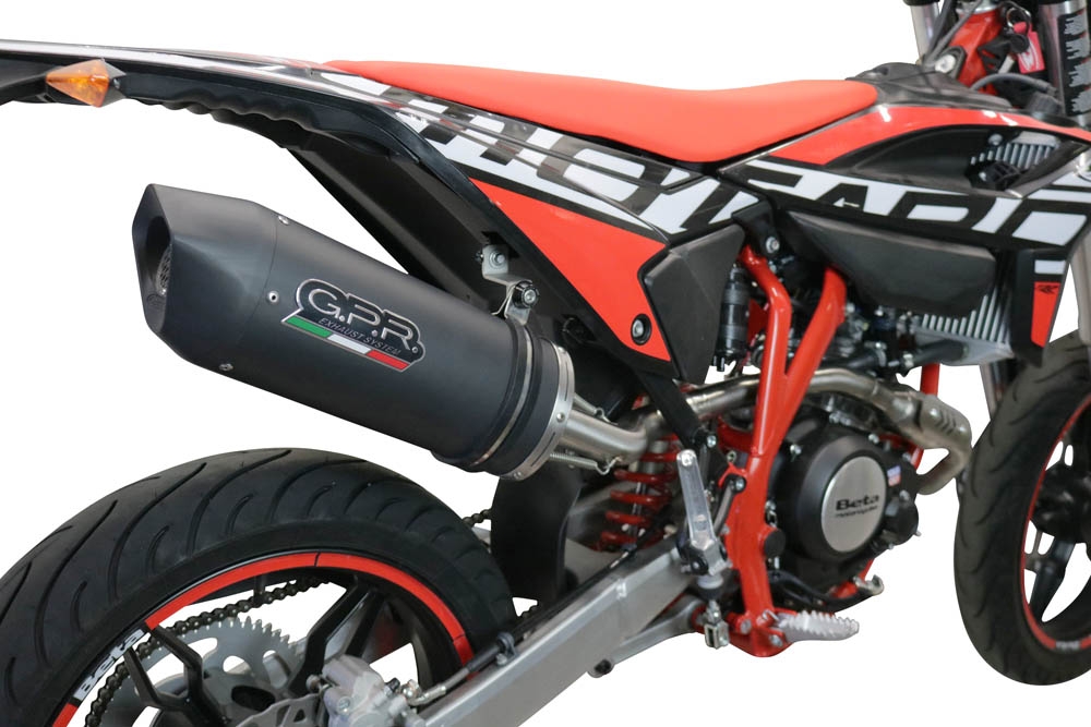 Escape compatible con Beta RR 125 4T Enduro 2021-2024, Furore Evo4 Nero, Escape homologado, legal, con db killer extraíble, tubo de conexión y catalizador 