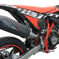 Escape compatible con Beta RR 125 4T Enduro 2021-2024, Furore Evo4 Nero, Escape homologado, legal, con db killer extraíble, tubo de conexión y catalizador 