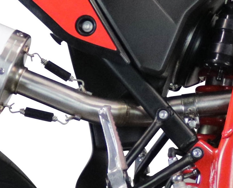 Escape compatible con Beta RR 125 4T Motard 2021-2024, Furore Evo4 Poppy, Escape legal, homologado, silenciador con catalizador, db killer desmontable y tubo de conexión específico 