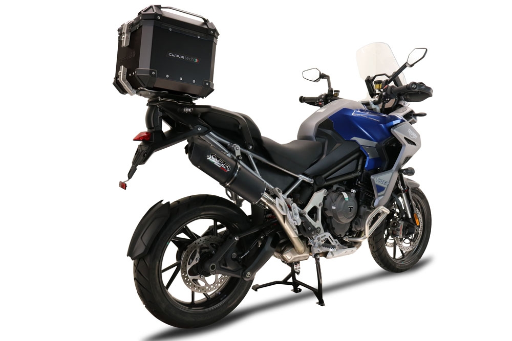 Baúl en aluminio, color negro con placa específica incluida Baúl GPR TECH compatible con  Triumph Tiger 900 2020/2023 e5
