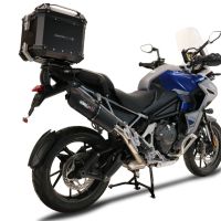 Baúl en aluminio, color negro con placa específica incluida Baúl GPR TECH compatible con  Triumph Tiger 900 2020/2023 e5
