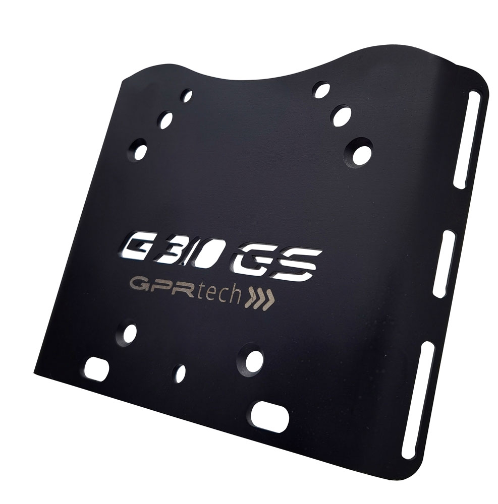 Baúl en aluminio, color negro con placa específica incluida Baúl GPR TECH compatible con  Bmw G 310 Gs 2022/2024 e5