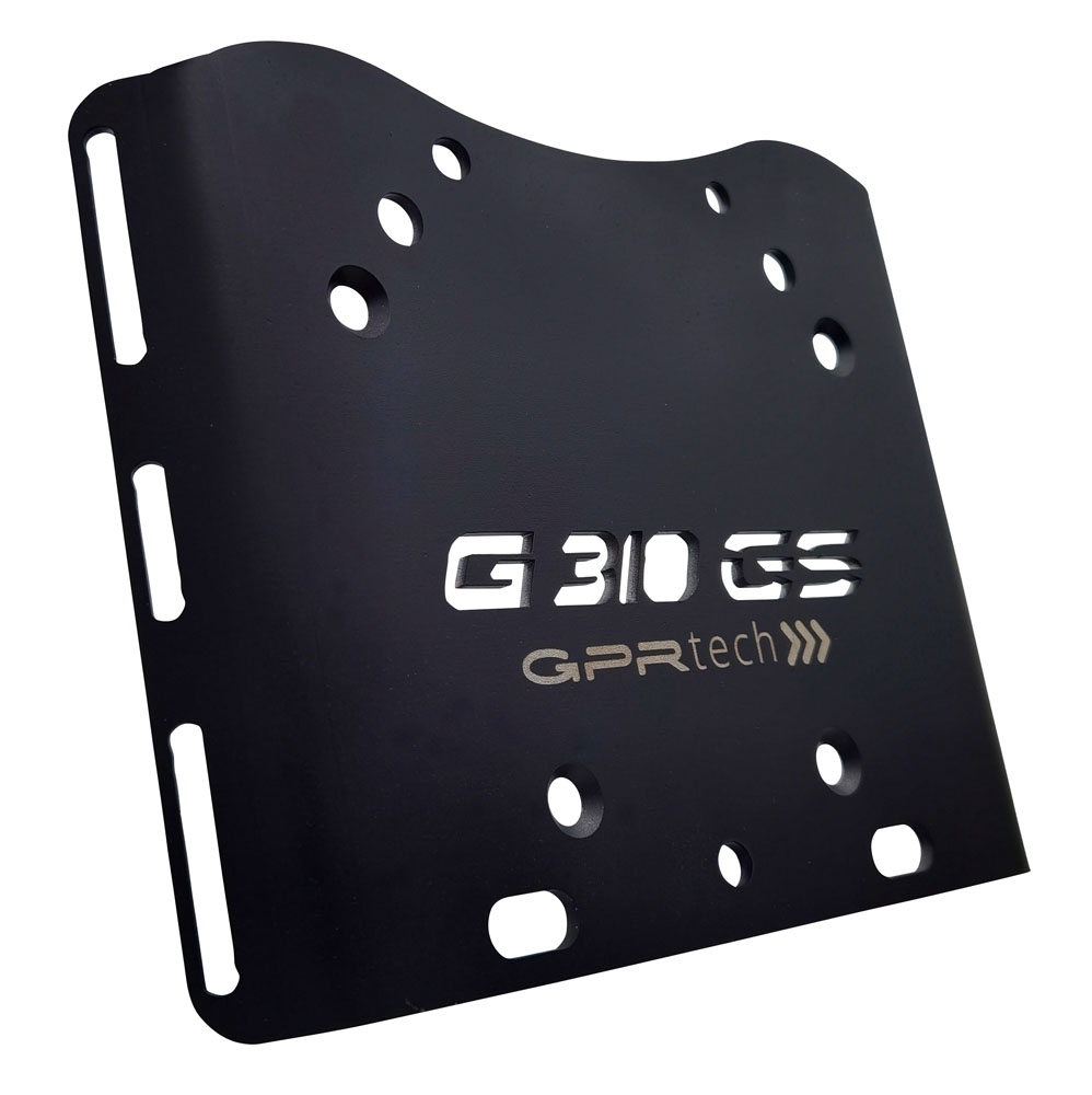 Baúl en aluminio, color negro con placa específica incluida Baúl GPR TECH compatible con  Bmw G 310 Gs 2022/2024 e5