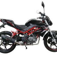 Escape compatible con Benelli Bn 125 2021-2024, Furore Evo4 Nero, Escape completo homologado y legal,con catalizador incluido db killer extraíble 