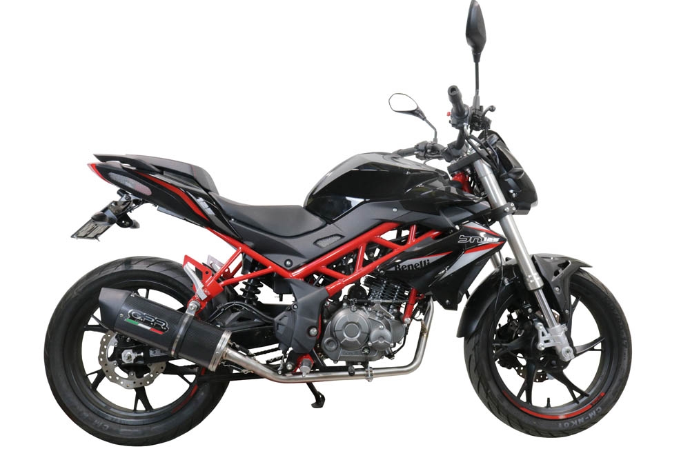 Escape compatible con Benelli Bn 125 2021-2024, Furore Evo4 Poppy, Escape completo homologado y legal,con catalizador incluido db killer extraíble 