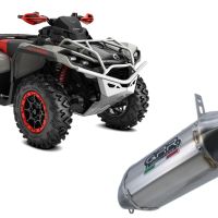 Escape compatible con Can Am Outlander 1000 V-Twin passo corto short chassis 2010-2023, PENTACROSS INOX, Escape legal, homologado, silenciador con db killer desmontable y tubo de conexión específico 