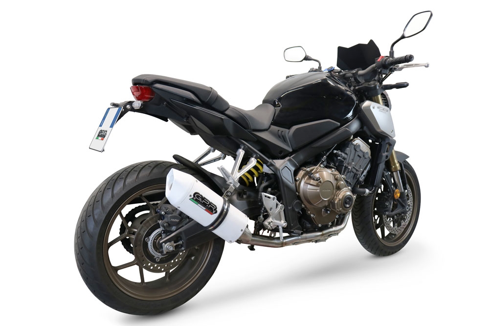 Escape compatible con Honda Cb 650 R 2019-2020, Albus Evo4, Escape completo homologado y legal,con catalizador incluido db killer extraíble 