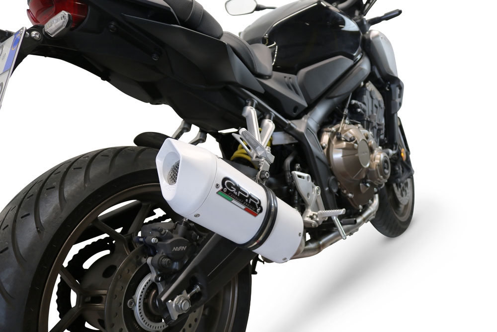 Escape compatible con Honda Cb 650 R 2019-2020, Albus Evo4, Escape completo homologado y legal,con catalizador incluido db killer extraíble 