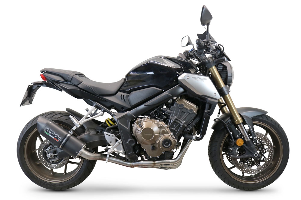 Escape compatible con Honda Cb 650 R 2021-2023, Furore Evo4 Nero, Escape completo homologado y legal,con catalizador incluido db killer extraíble 