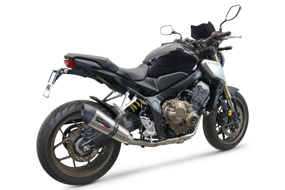Escape compatible con Honda Cbr 650 R 2021-2023, GP Evo4 Titanium, Escape completo homologado y legal,con catalizador incluido db killer extraíble 