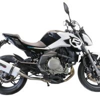 Escape compatible con Cf Moto 650 Nk 2021-2024, Albus Evo4, Escape legal, homologado, silenciador con catalizador, db killer desmontable y tubo de conexión específico 