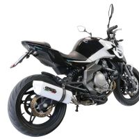 Escape compatible con Cf Moto 650 Nk 2021-2024, Albus Evo4, Escape legal, homologado, silenciador con catalizador, db killer desmontable y tubo de conexión específico 