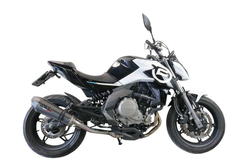 Escape compatible con Cf Moto 400 NK 2021-2023, GP Evo4 Poppy, Escape legal, homologado, silenciador con catalizador, db killer desmontable y tubo de conexión específico 