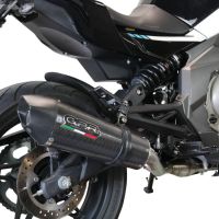 Escape compatible con Cf Moto 400 NK 2021-2023, GP Evo4 Poppy, Escape legal, homologado, silenciador con catalizador, db killer desmontable y tubo de conexión específico 