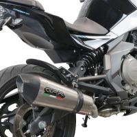 Escape compatible con Cf Moto 400 NK 2019-2020, GP Evo4 Titanium, Escape legal, homologado, silenciador con catalizador, db killer desmontable y tubo de conexión específico 