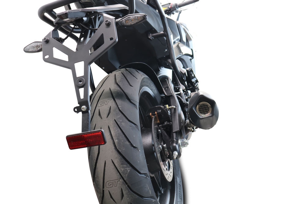GPR escape compatible con  Cf Moto 650 Gt 2022-2024, New Grand Prix Evo Poppy, Escape legal, homologado, silenciador con db killer desmontable y tubo de conexión específico 