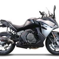 Escape compatible con Cf Moto 650 Gt 2025-2026, M3 Poppy , Escape legal, homologado, silenciador con db killer desmontable y tubo de conexión específico 