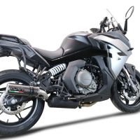 Escape compatible con Cf Moto 650 Gt 2025-2026, M3 Poppy , Escape legal, homologado, silenciador con db killer desmontable y tubo de conexión específico 