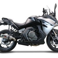 Escape compatible con Cf Moto 650 Gt 2022-2024, M3 Titanium Natural, Escape legal, homologado, silenciador con db killer desmontable y tubo de conexión específico 