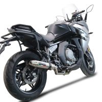 Escape compatible con Cf Moto 650 Gt 2022-2024, Deeptone Inox, Escape racing, silenciador con db killer y tubos de conexión 