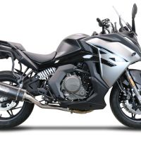 Escape compatible con Cf Moto 650 Gt 2022-2024, Furore Nero, Escape racing, silenciador con db killer y tubos de conexión 