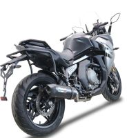 Escape compatible con Cf Moto 650 Gt 2022-2024, Furore Nero, Escape racing, silenciador con db killer y tubos de conexión 