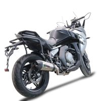 GPR escape compatible con  Cf Moto 650 Gt 2022-2024, New Grand Prix Evo Titanium, Escape racing, silenciador con db killer y tubos de conexión 