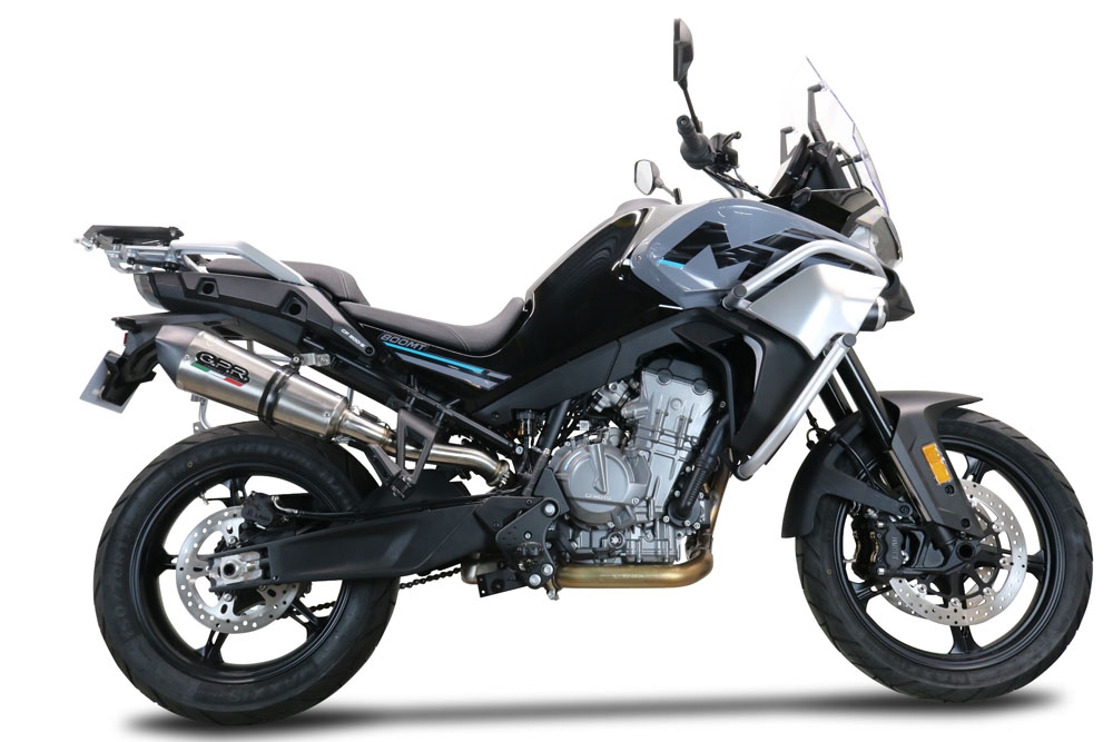 GPR escape compatible con  Cf Moto 800 Mt Touring 2022-2024, New Grand Prix Evo Titanium, Escape legal, homologado, silenciador con db killer desmontable y tubo de conexión específico 