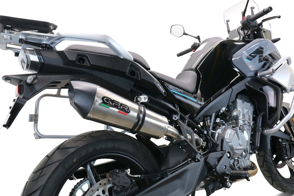 GPR escape compatible con  Cf Moto 800 Mt Touring 2022-2024, New Grand Prix Evo Titanium, Escape legal, homologado, silenciador con db killer desmontable y tubo de conexión específico 