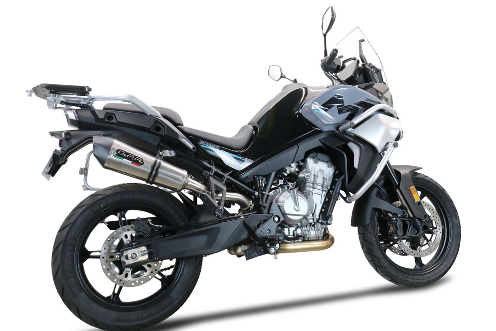 GPR escape compatible con  Cf Moto 800 Mt Touring 2022-2024, New Grand Prix Evo Titanium, Escape legal, homologado, silenciador con db killer desmontable y tubo de conexión específico 