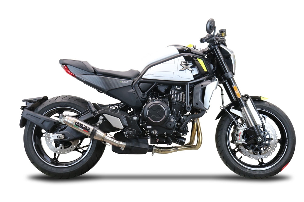 Escape compatible con Cf Moto 700 CL-X Adv 2025-2026, Deeptone Inox, Escape legal, homologado, silenciador con db killer desmontable y tubo de conexión específico 