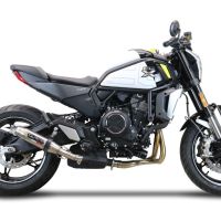 Escape compatible con Cf Moto 700 CL-X Adv 2025-2026, Deeptone Inox, Escape legal, homologado, silenciador con db killer desmontable y tubo de conexión específico 