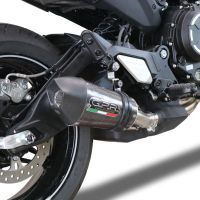 Escape compatible con Cf Moto 700 CL-X Adv 2022-2024, Gpe Ann. Poppy, Escape legal, homologado, silenciador con db killer desmontable y tubo de conexión específico 