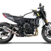 Escape compatible con Cf Moto 700 CL-X Adv 2022-2024, Gpe Ann. titanium, Escape legal, homologado, silenciador con db killer desmontable y tubo de conexión específico 