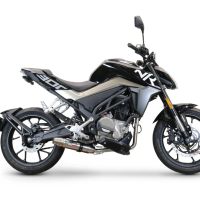 Escape compatible con Cf Moto 300 NK 2022-2024, Deeptone Inox, Escape completo racing, incluyendo colector y db killer desmontable, sin homologación 
