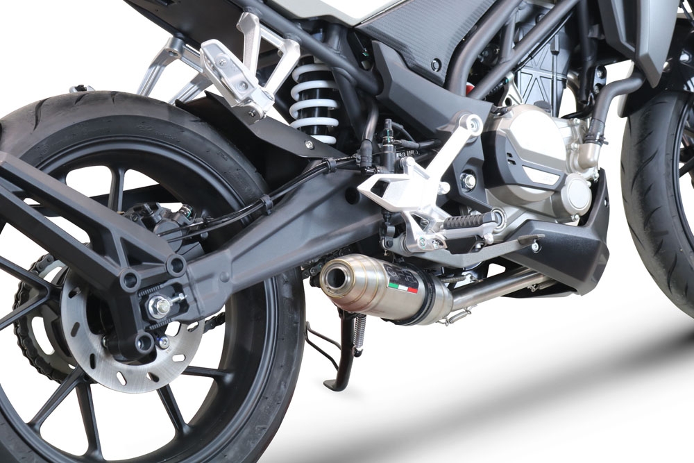 Escape compatible con Cf Moto 300 NK 2022-2024, Deeptone Inox, Escape completo racing, incluyendo colector y db killer desmontable, sin homologación 