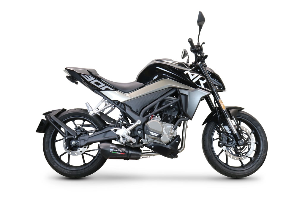 GPR escape compatible con  Cf Moto 300 NK 2022-2024, New Grand Prix Evo Poppy, Escape completo homologado y legal,con catalizador incluido db killer extraíble 