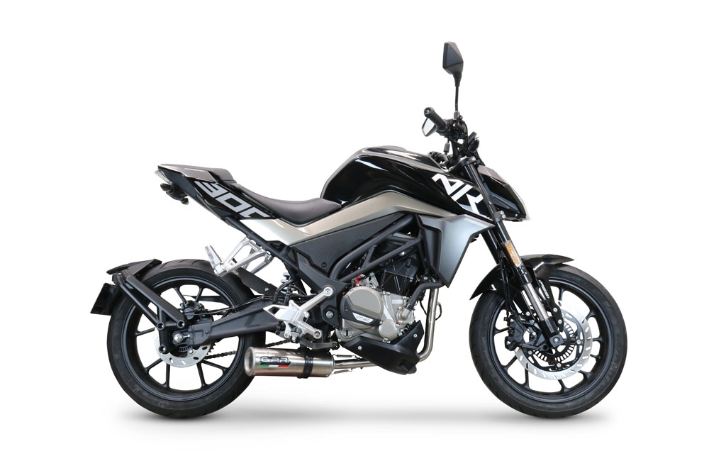 Escape compatible con Cf Moto 300 NK 2022-2024, M3 Inox , Escape completo homologado y legal,con catalizador incluido db killer extraíble 